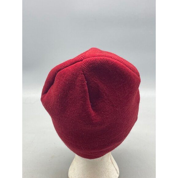 Puma beanie symbol red knitted one size used see photos fuzzing READ - Picture 3 of 7